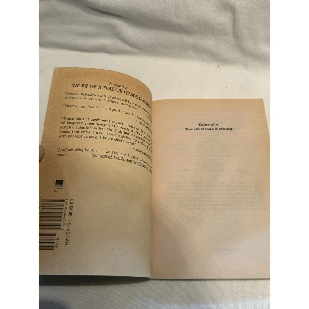 Judy Blume Tales of a Fourth Grade Nothing 1991 Yearling Paperback Fudge Kids